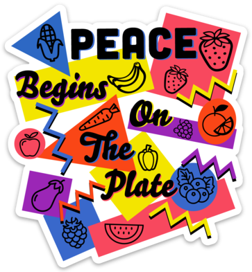 Peace Begins on the Plate Magnet