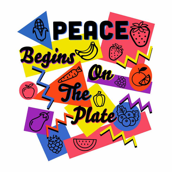 Peace Begins on the Plate Unisex Tee